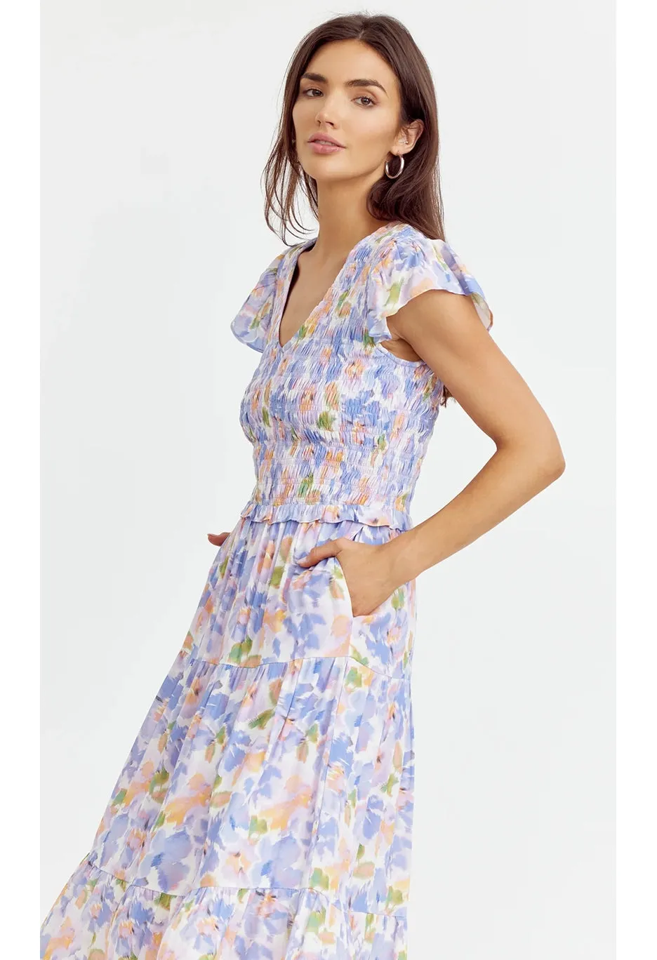 Sally Floral Smocked Maxi Dress