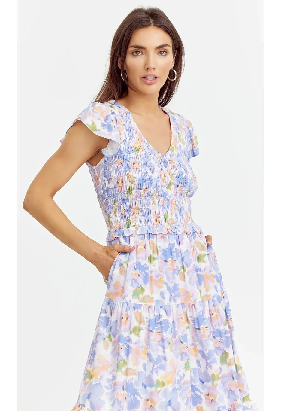 Sally Floral Smocked Maxi Dress