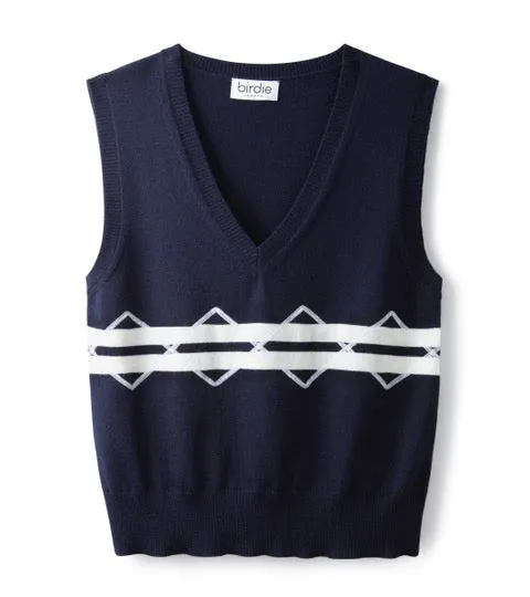 Tank in navy & soft white