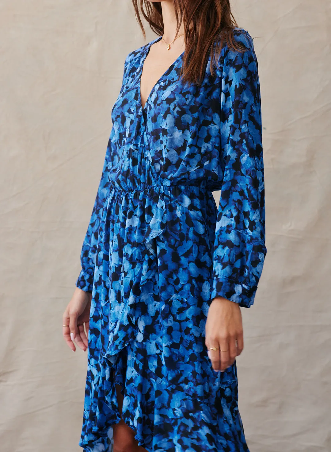 V Neck Midi Dress