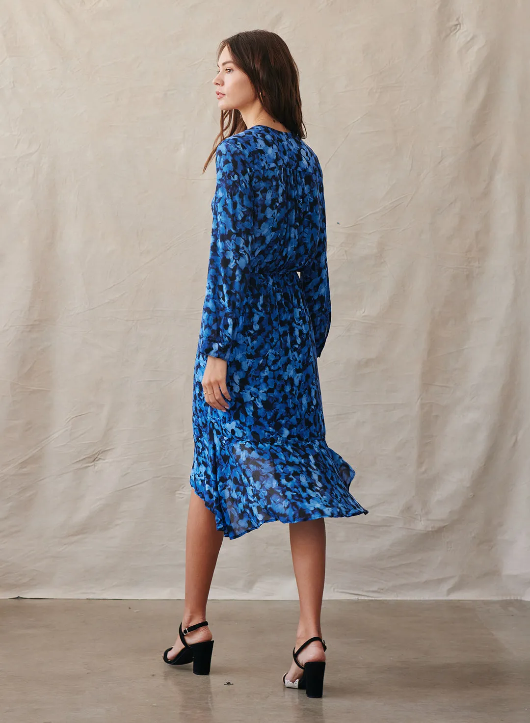 V Neck Midi Dress