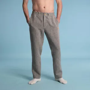 VENTURA Flex-Waist 100% Organic Linen Jogger Pants (Unisex) (OC Thread, Organic Elastic, Nut Buttons, YKK Zippers) (Biodegradable)