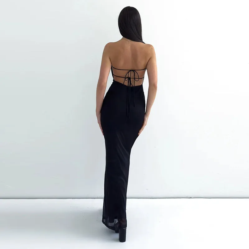 Vvsha Kahli Strapless Floral Maxi Dress